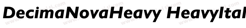 DecimaNovaHeavy HeavyItalic字体转换
